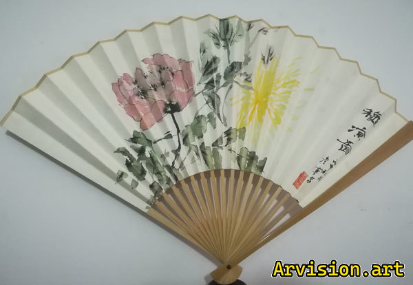 中国折扇书法作品剑胆琴心反面